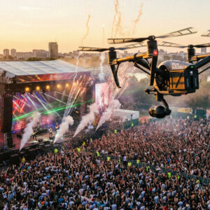 drone ile konser Çekimi