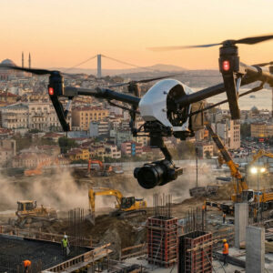 Drone ile şantiye çekimi